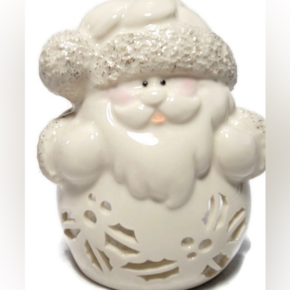 NWT in box Lenox Bright Christmas Santa Votive vintage 2000
